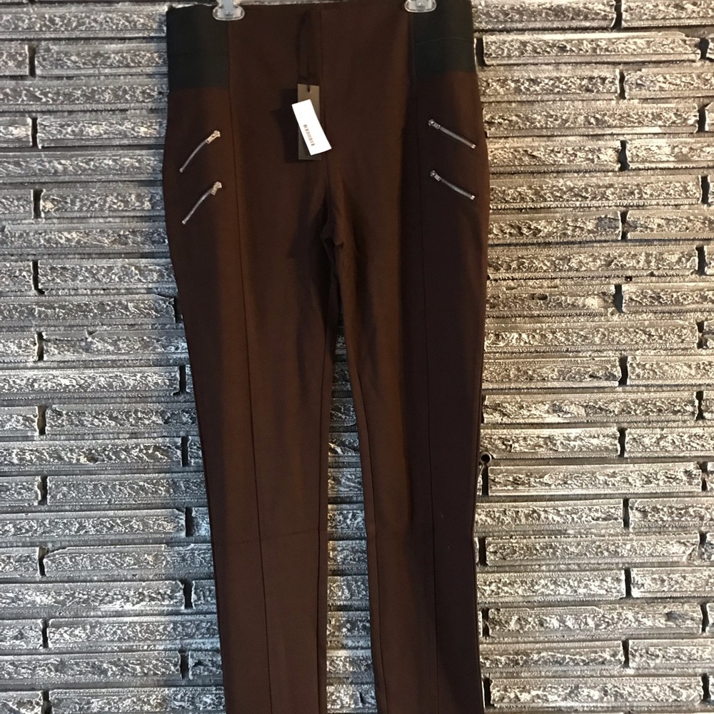 Brown dressy skinny slacks